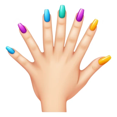 Acrylic nail manicure  sticker