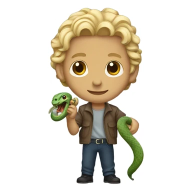 young thug holding a snake  sticker