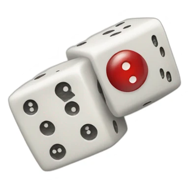 Rolling two dices with wave sticker