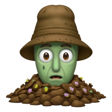 Squidward and poop sticker