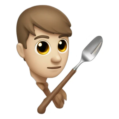 Faucon avec une cuillère sticker