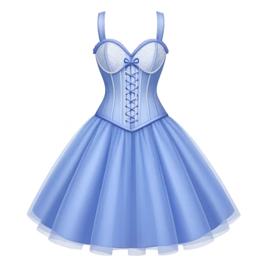 periwinkle and white corset dress, feminine, lace and tulle sticker