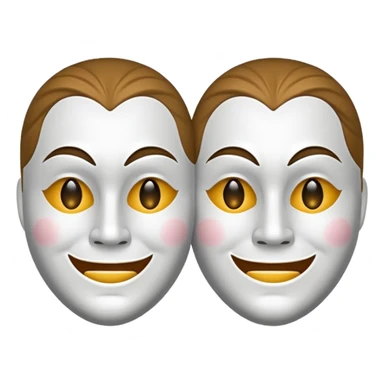 two drama masks sticker