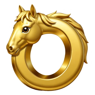 golden horse shoe sticker