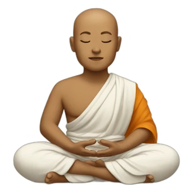 Meditation monk sticker
