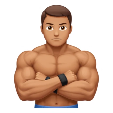 Left and Right fist from the top Perspektive with the Arms crossed over at the wrists  sticker