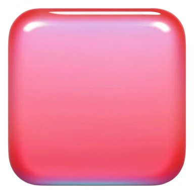 Iridescent pastel red square with soft round corners sticker