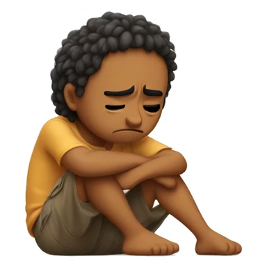 Maui sad crying sitting sticker