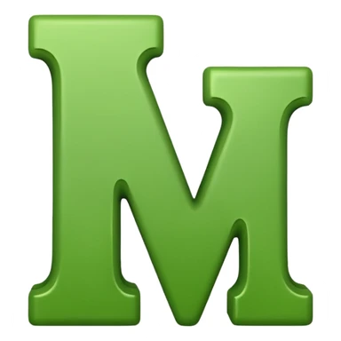 Green letter w sticker