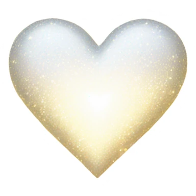White heart sparkles  sticker