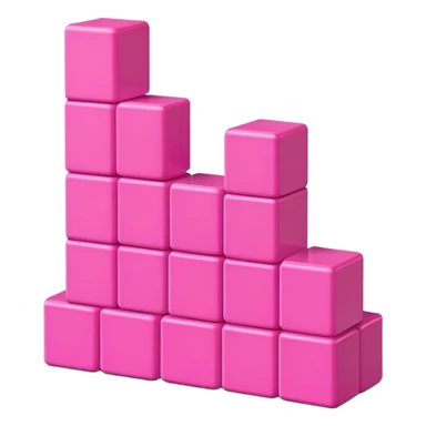 Pink toy building blocks sticker