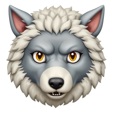 hungry and angry wolf in sheep’s clothing,  sticker