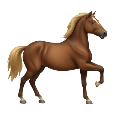 Brown horse rearing sticker