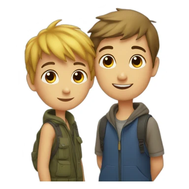 A goose and a boy sticker