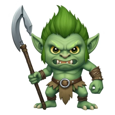 troll with club weapon sticker
