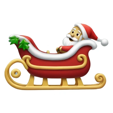 Santa Claus Sled sticker