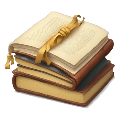 pile of books and scrolls sticker