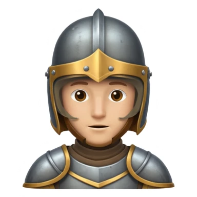 Miğfer giymiş şövalye göz kısmı kapalı olan miğfer sticker