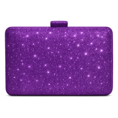 purple sparkly clutch purse sticker