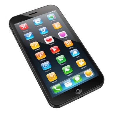 smartphone with app icons sticker