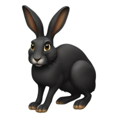 Black HARE sticker