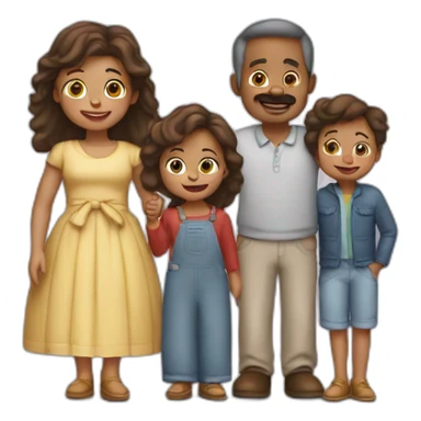 famille, papa, maman, garcon sticker