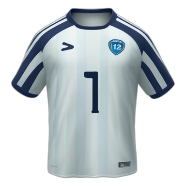 Soccer shirt with number 12 sticker