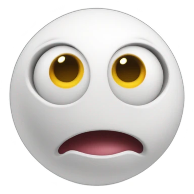 3d sphere with a cartoon good skin texture with big stupid eyes sticker