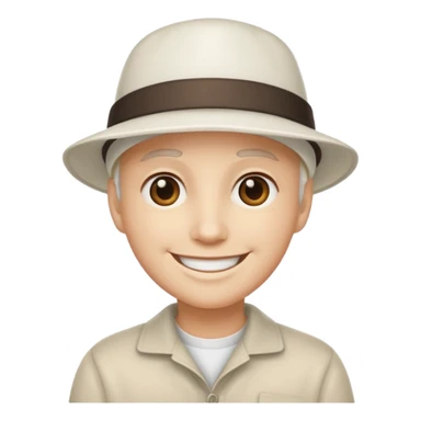 adulto con sombrero blanco sticker