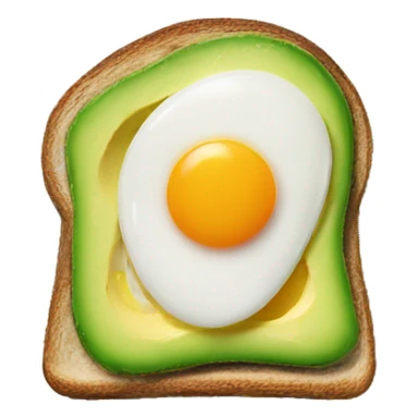Avocado and egg on toast sticker