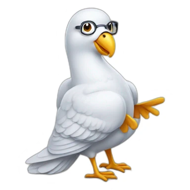 funny nerd dove sticker
