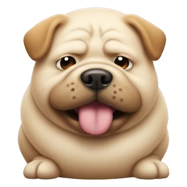 fat dog pooping sticker