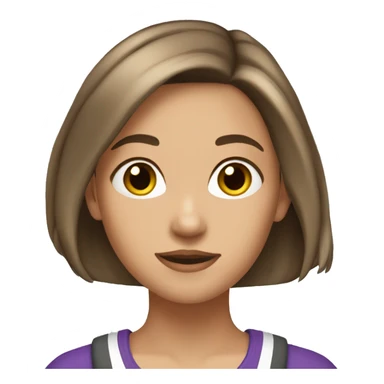 Dagtrainer girl brown hair sticker