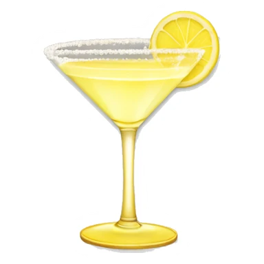 Lemon drop martini sugar rim sticker