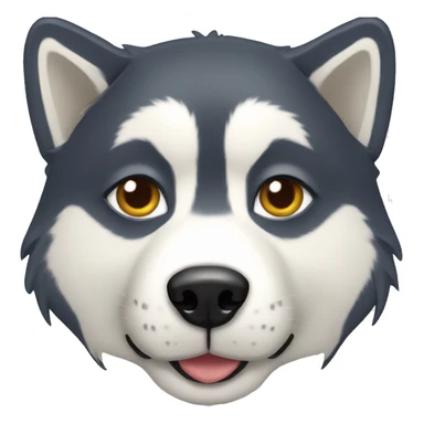 Husky dog head back sticker