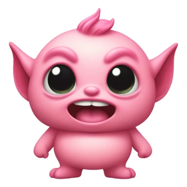 pink fat Valentine Imp sticker