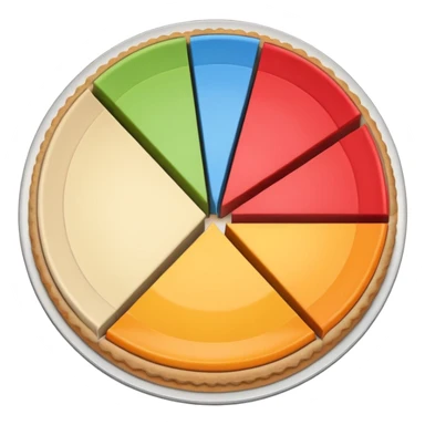 pie chart with three divisions  sticker
