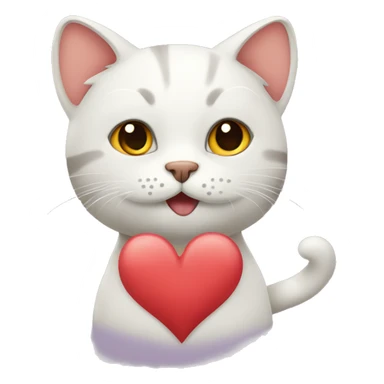 cat with love sticker