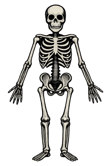 Halloween skeleton, remove background  sticker