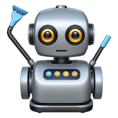 cleaning robot sticker