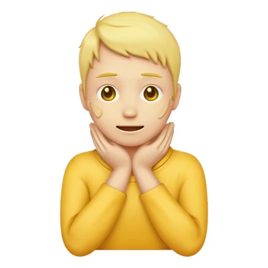 a non human yellow emoji with hands around neck wanting to die sticker