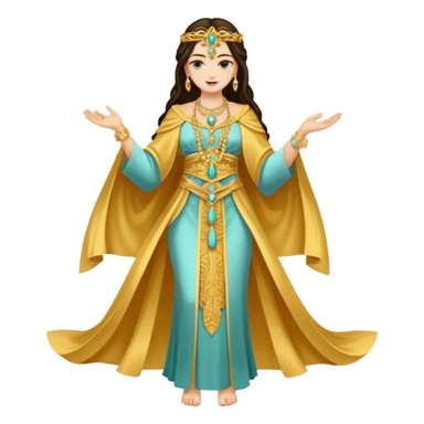 diosa tanit de cuerpo entero sticker