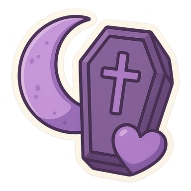 Purple goth object sticker