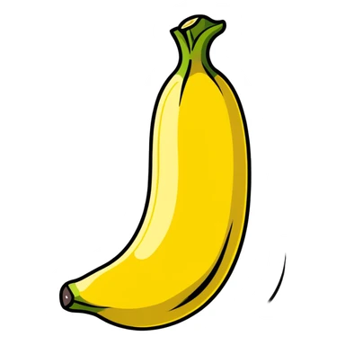 peeled banana with yellow flesh exposed sticker