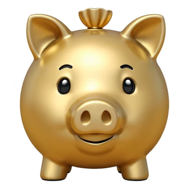 piggy gold sticker