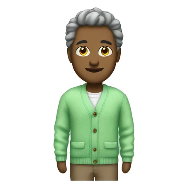 Soft green cardigan sticker