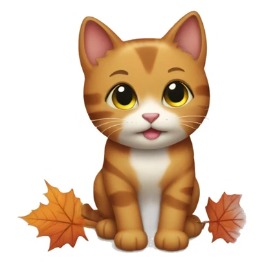 Cute fall cat  sticker