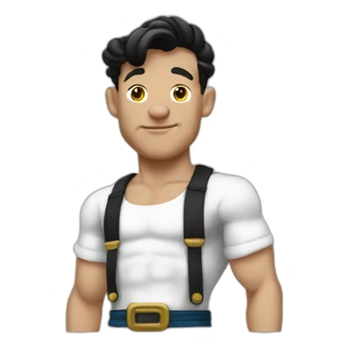 Popeye con cabello sticker