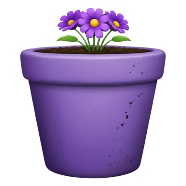 purple flower pot sticker