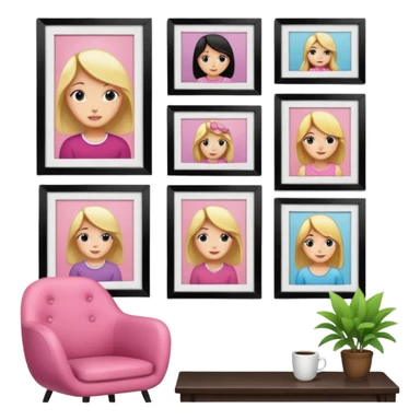 a girly multiple framed photos sticker